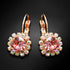 Auskarai "Krāšņums II (Rožinė persikų)" su Swarovski™ kristalais
